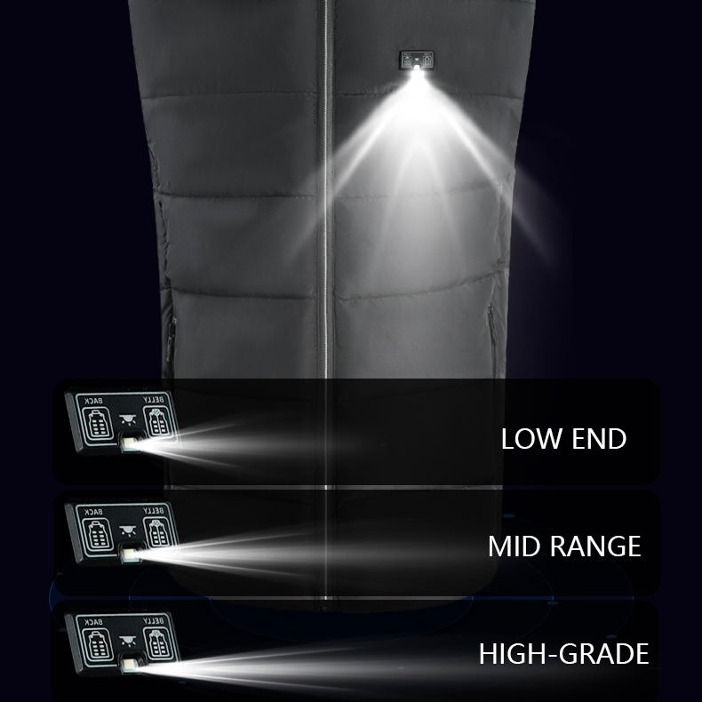 LITEGUEST USB Heated Vest with LED Light – Winter Outdoor Safety Gear