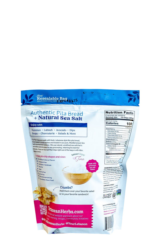 Pure Sea Salt Twice-Baked Pita Chips!