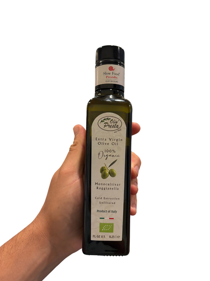 Olio Presta Olive Oil, Organic, Extra Virgin Olive Oil Glass Bottle - 12 bottles x 8.5 fl oz case