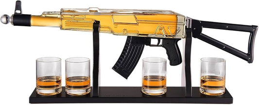 AK47 Gun Decanter Set | 710 ml | 4, 10.5oz