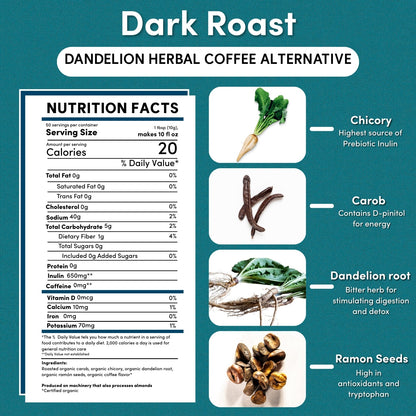 Dandelion Dark Roast Herbal Coffee