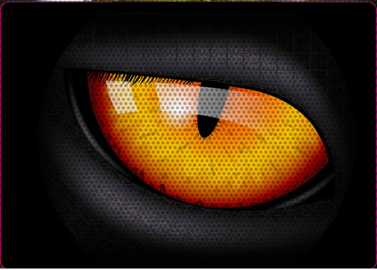 orange Eye decals for YJ or 5x7 headlights