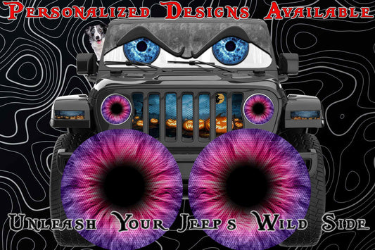 purple and pink headlight decal