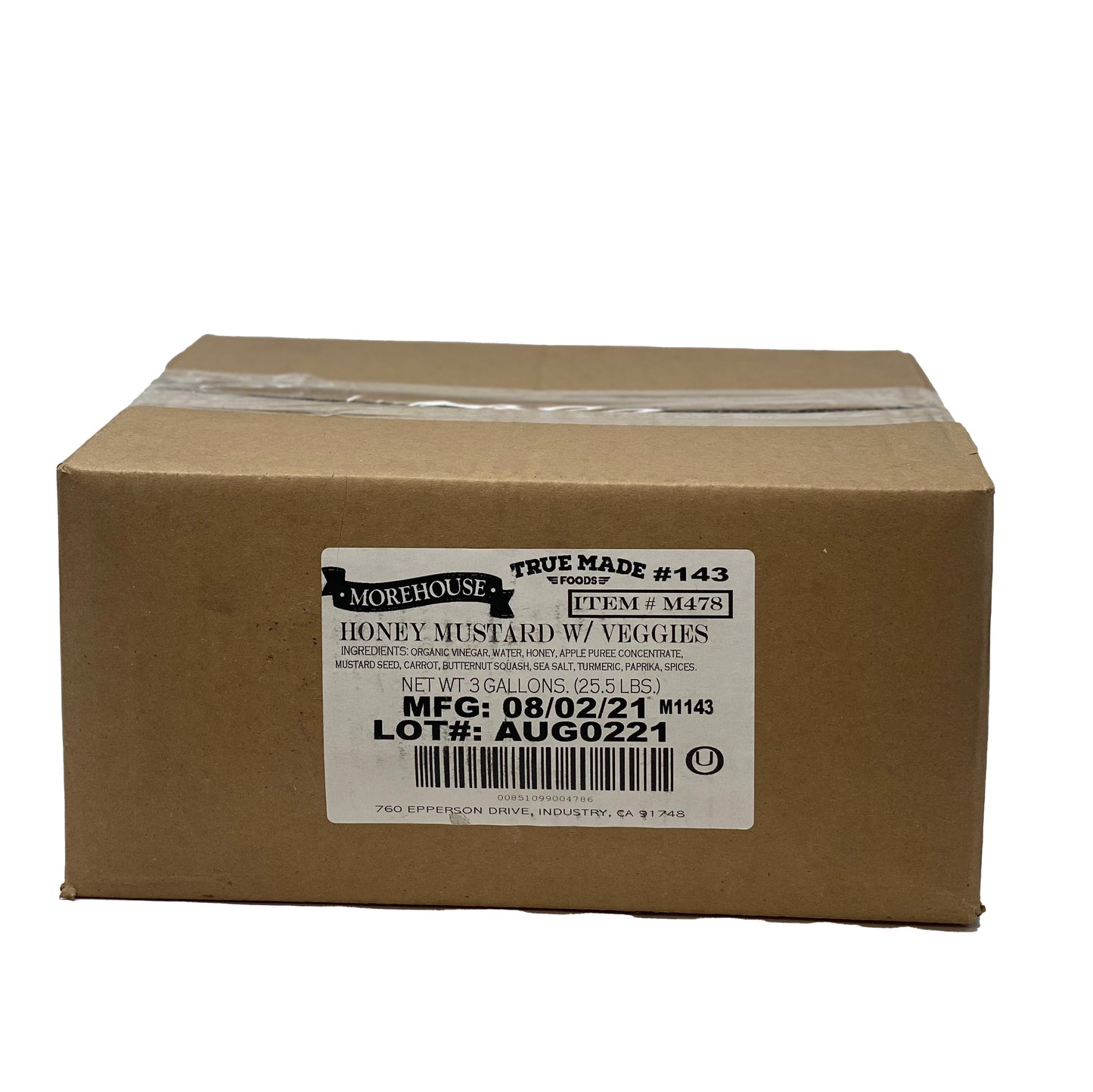 True Made Honey Mustard All-Natural Bulk Bag-In-Box - 3-Gallon VolPak