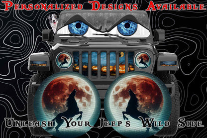 Horse and Moon headlight decal