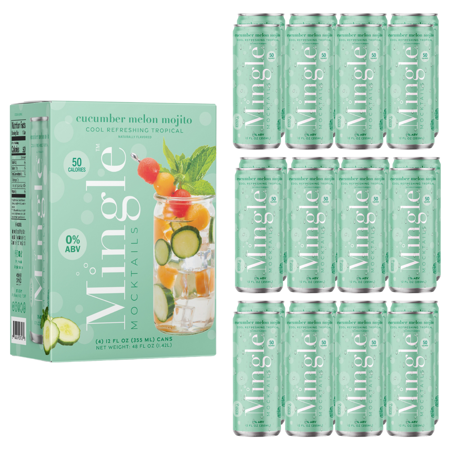 Cucumber Melon Mojito by Mingle Mocktails - Non Alcoholic Beverages