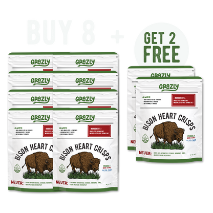 Bison Heart Crisps - 100% Grass-Fed/Finished