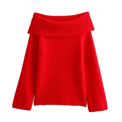 Women's Solid Color Pullover Sweater