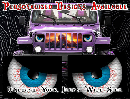 blood shot Eye decals for YJ or 5x7 headlights
