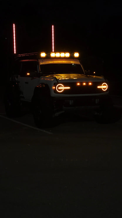 KC HiLITES Pro6 / Titan Gravity Light Cover Topo Overlays (Pair) - Universal