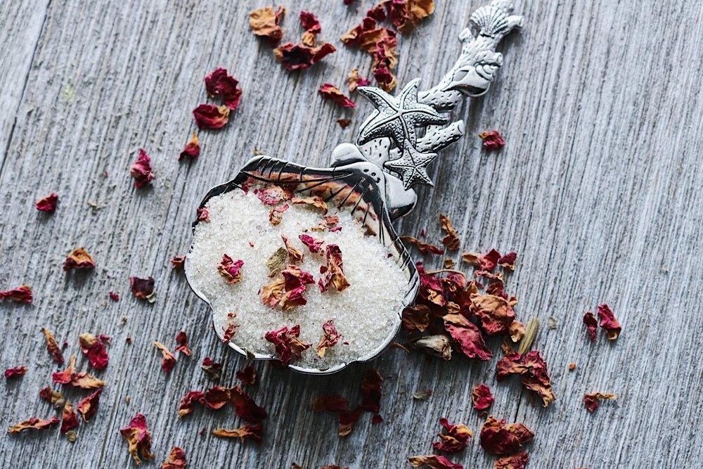 Rose Petal infused artisan culinary sugar