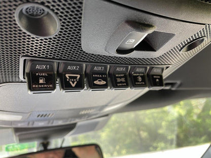 Printed Series Auxiliary Switch Labels (Upfitter) - 2017-2020 F-150 Raptor, 2017-2022 F-250 / F-350 Super Duty / 2024+ Grenadier