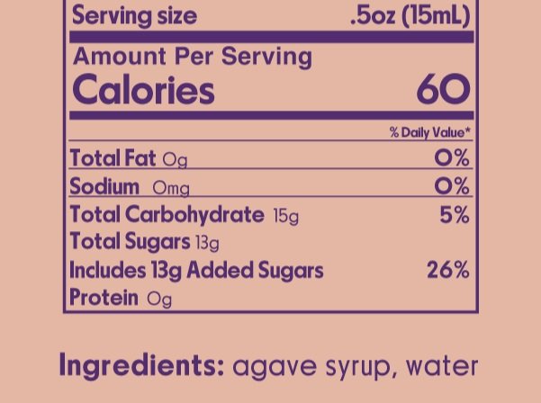 Cheeky Cocktails Agave Syrup Bottle