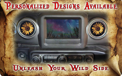 Steering wheel decalsunflower