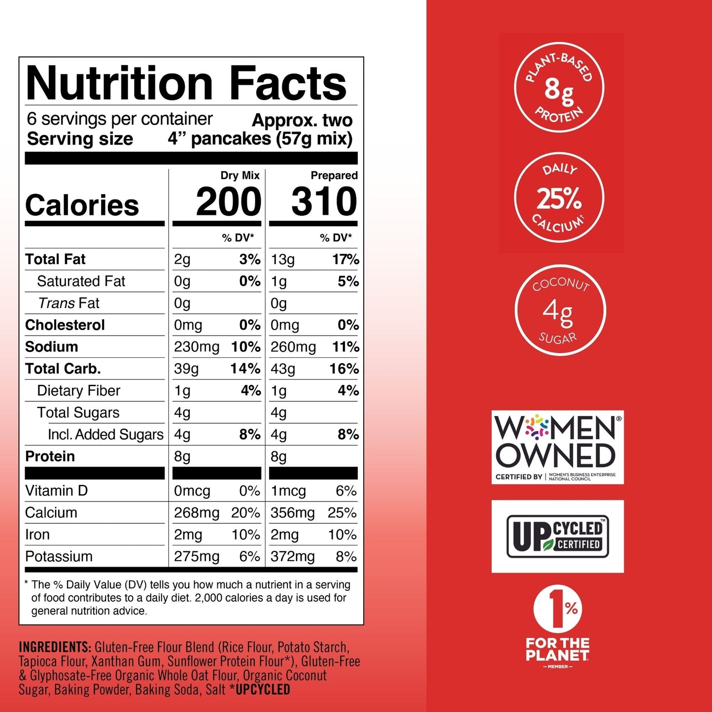 Bake Me Healthy Oatmeal Pancake & Waffle Plant-Based Baking Mix