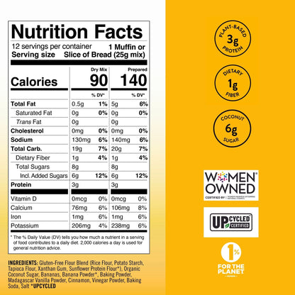 Bake Me Healthy Banana Bread & Muffin Plant-Based Baking Mix