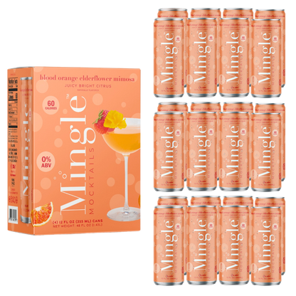 Blood Orange Elderflower Mimosa by Mingle Mocktails - Non Alcoholic Beverages