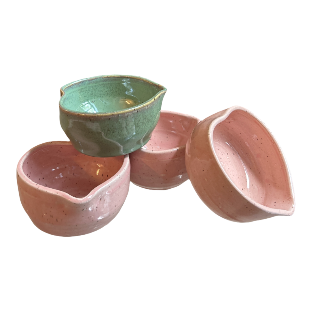 Handcrafted Heart-Shaped Matcha Bowl