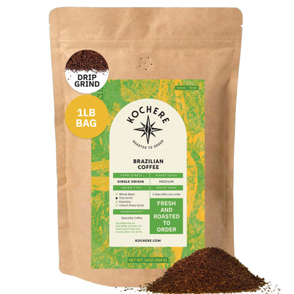 Kochere Coffee Brazilian Santos Medium Roast - Smooth, Elegant, Cocoa Notes