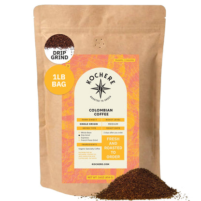 Kochere Coffee Colombian Medellin Single Origin Medium Roast - Dried Orange, Berry Notes