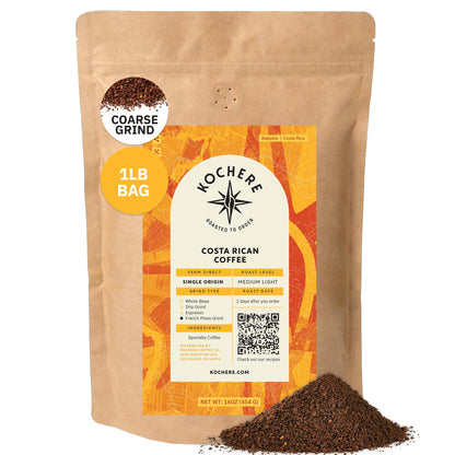 Kochere Coffee Costa Rican Alajuela Medium Light Roast - Sweet Apple, Raisin Notes