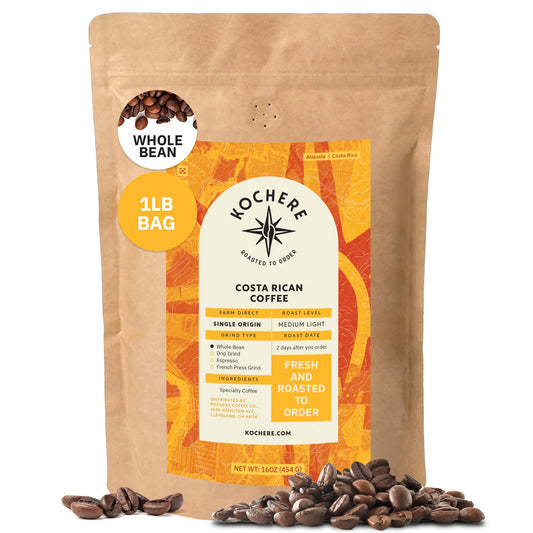 Kochere Coffee Costa Rican Alajuela Medium Light Roast - Sweet Apple, Raisin Notes