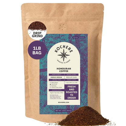 Kochere Coffee Honduran Marcala Organic Medium Roast - Caramel, Spice, Brown Sugar Notes