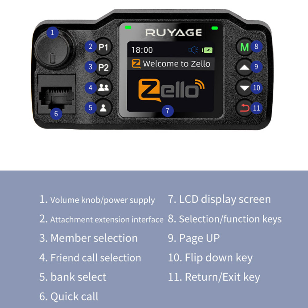 Ruyage Radio Zello Walkie-Talkie(CT98)