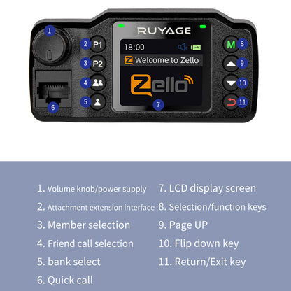 Ruyage Radio Zello Walkie-Talkie(CT98)