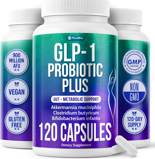 Probiotic Capsules - 900 Million AFU of Akkermansia, Clostridium, Bifidobacterium. Added Prebiotic Chicory and Green Tea Exact.