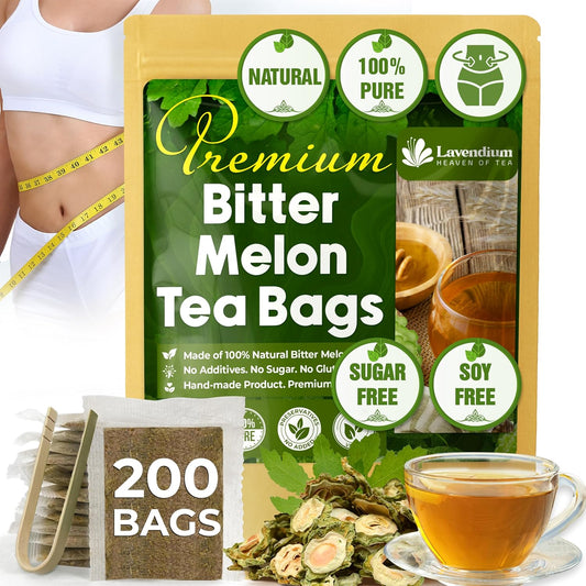 Bitter Melon Tea Bags, 100% Natural, Pure Bitter Melon. Bitter Melon Herbal Tea. Bitter Melon Fruit Tea. No Sugar, No Caffeine, No Gluten, Vegan