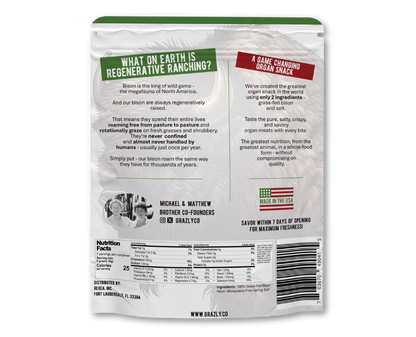 Bison Heart Crisps - 100% Grass-Fed/Finished