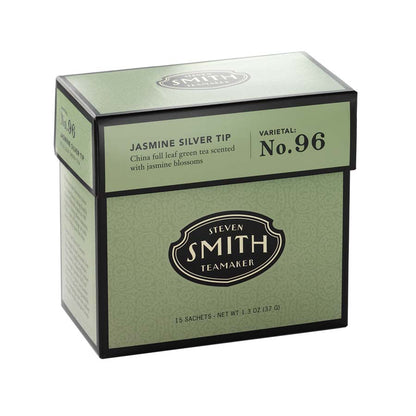 SMITH TEAMAKER - JASMINE SILVER TIP GREEN TEA BLEND NO. 96 (15 TEA BAGS, 1.3 OZ)