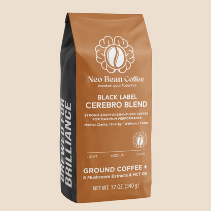 Neobean Cerebro Blend - Mushroom Coffee - Specialty Coffee with 8 Adaptogens