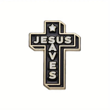 Jesus Saves Enamel Pin
