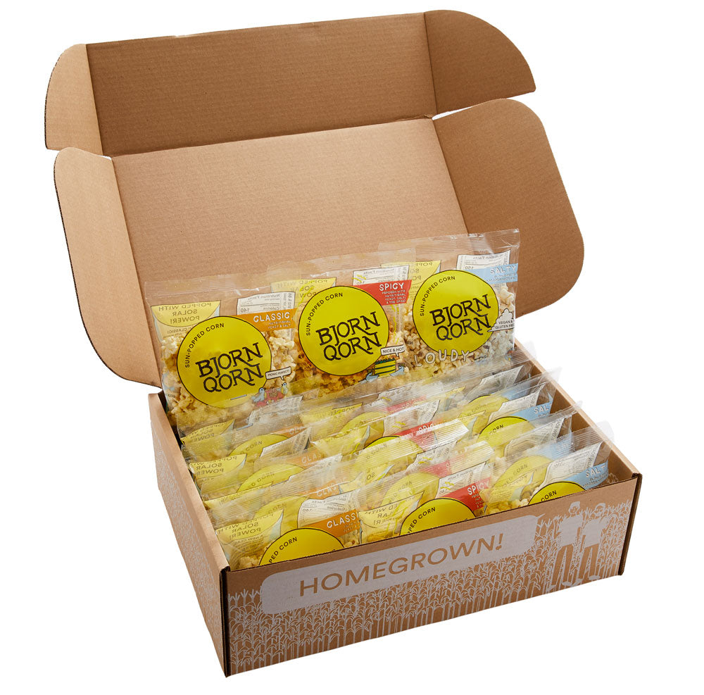 Bjorn Qorn Mix Popcorn Bags - 15-Pack x 1oz Bag case