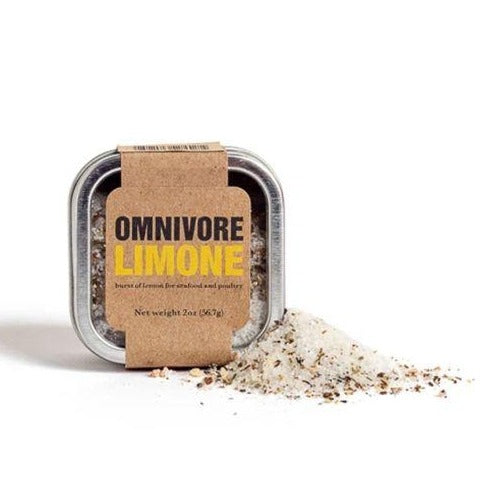 Omnivore Limone Salt 2 oz. Tin - 6 Tins x 2 oz case