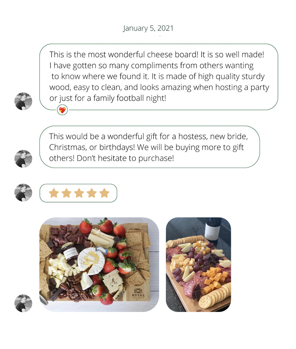 Royal Craft Wood Bamboo Cheese Board 16-10