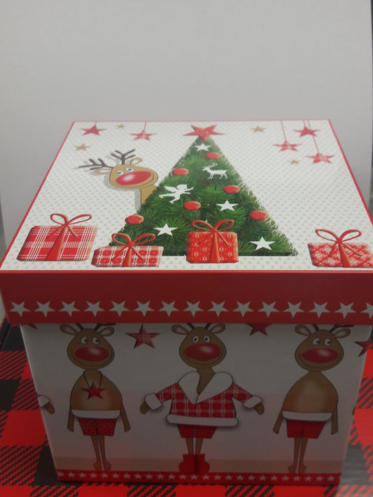"Gift Box" Canister / Tin gift Set Reindeer Tins