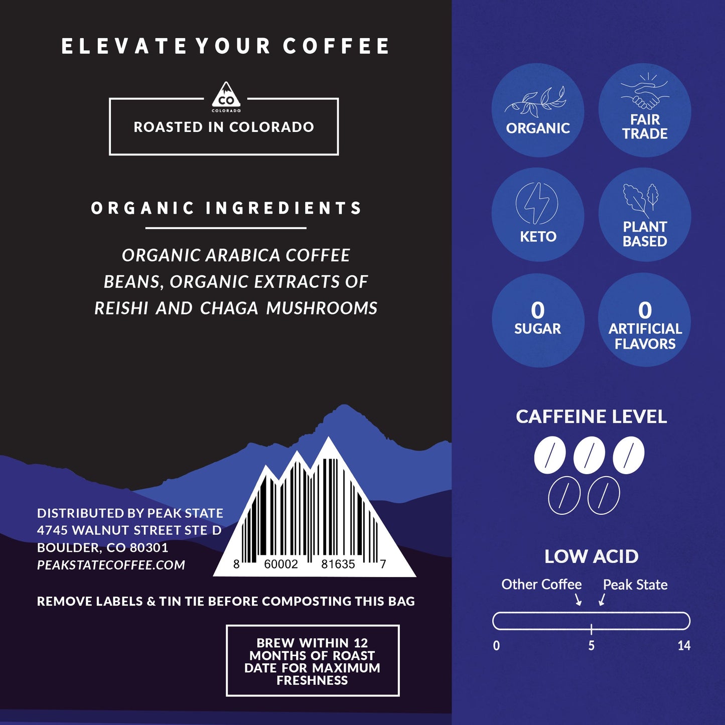 STRESS LESS Dark Roast - 5 Pound Bag