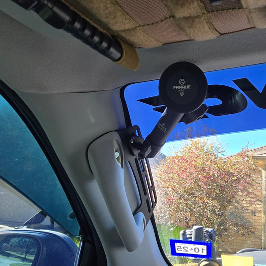 2010-2024 Toyota 4Runner (5th Gen) KTJO DRIVER Side Compatible A-Pillar Grab Handle Accessory Mount For Phones Ham Radios Switch’s Winch Controller Cams Overlanding