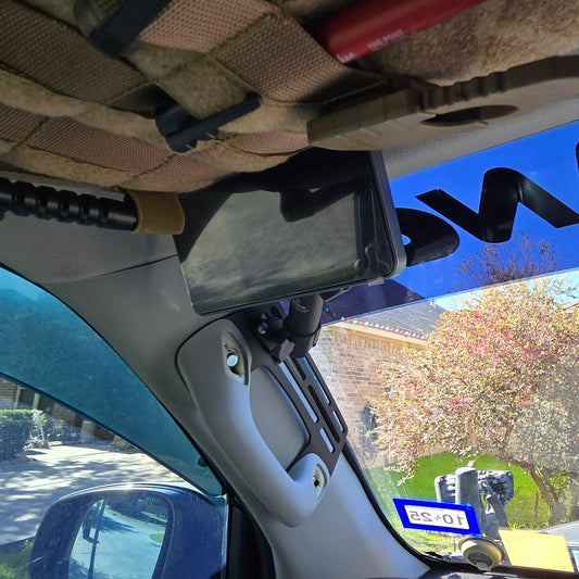 2010-2024 Toyota 4Runner (5th Gen) KTJO DRIVER Side Compatible A-Pillar Grab Handle Accessory Mount For Phones Ham Radios Switch’s Winch Controller Cams Overlanding