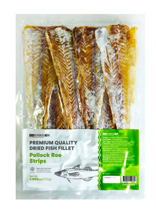 Premium Dried Pollock Roe Strips (200g)