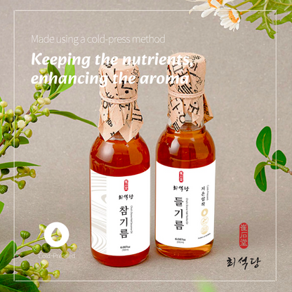 Premium Cold-Pressed Sesame / Perilla Oil from Korea (180ml)