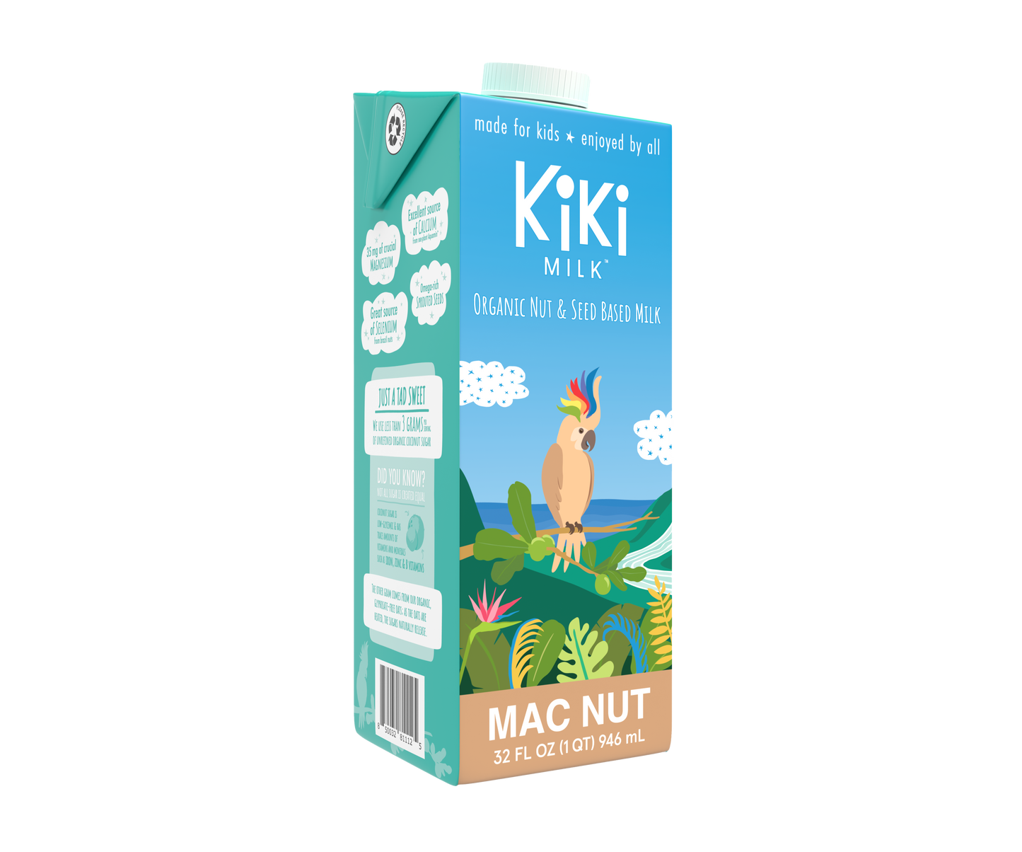 Mac Nut Kiki Milk • 32 fl oz • Pack of 6 by Kiki Milk