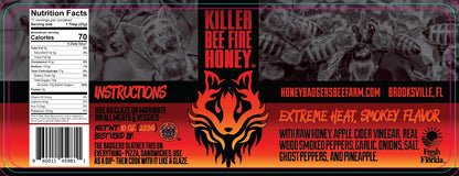 Killer Bee - Fire Honey - All Natural - Hot Honey