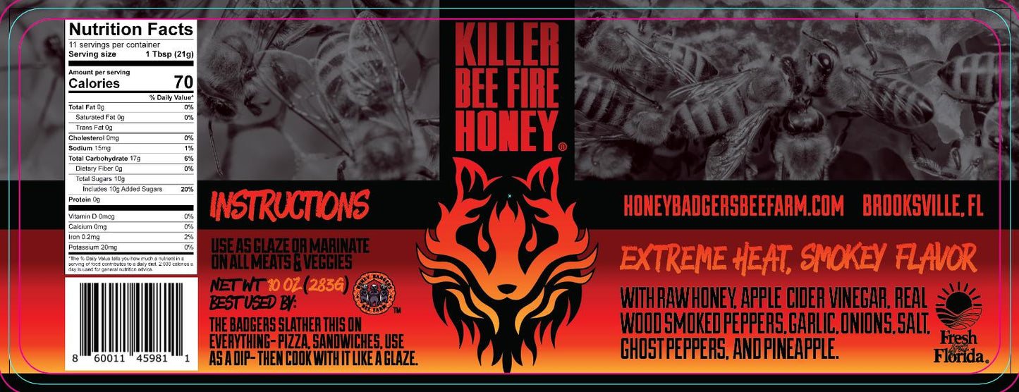 Killer Bee - Fire Honey by Honey Badgers Bee Farm