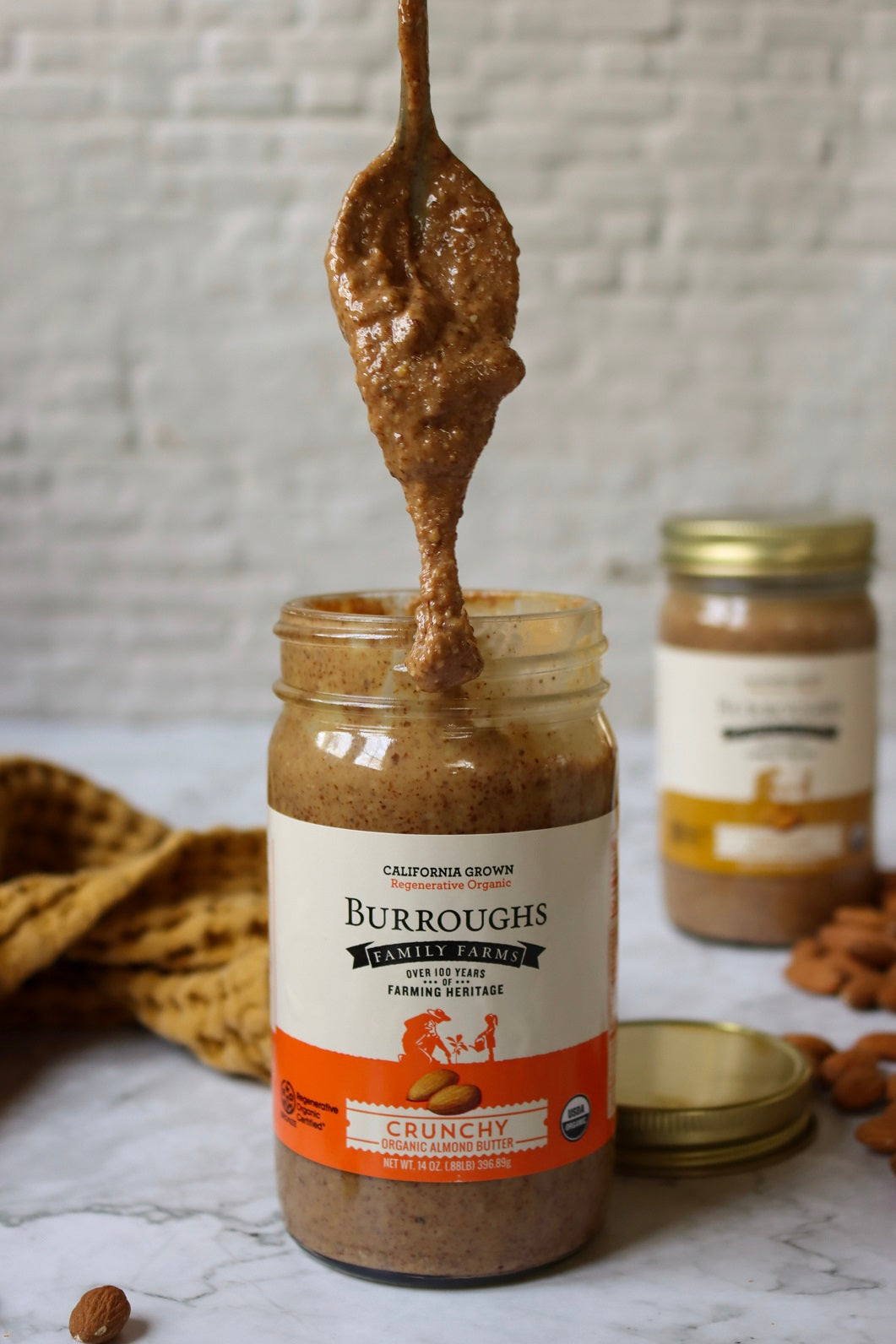 Burroughs Family Farms Regenerative Organic Crunchy Almond Butter