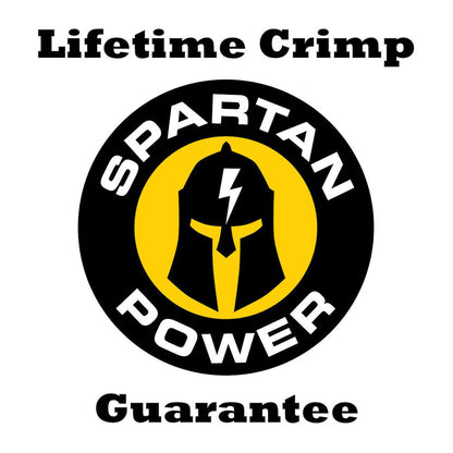 Black 2 Foot 4/0 AWG Battery Cable, Negative Only 5/16" M8 Made in USA