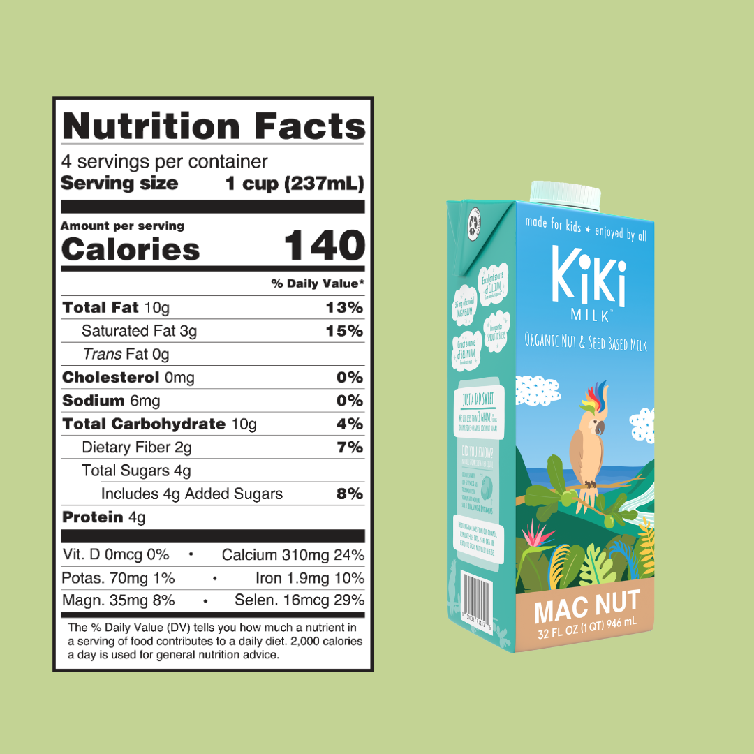 Mac Nut Kiki Milk • 32 fl oz • Pack of 6 by Kiki Milk